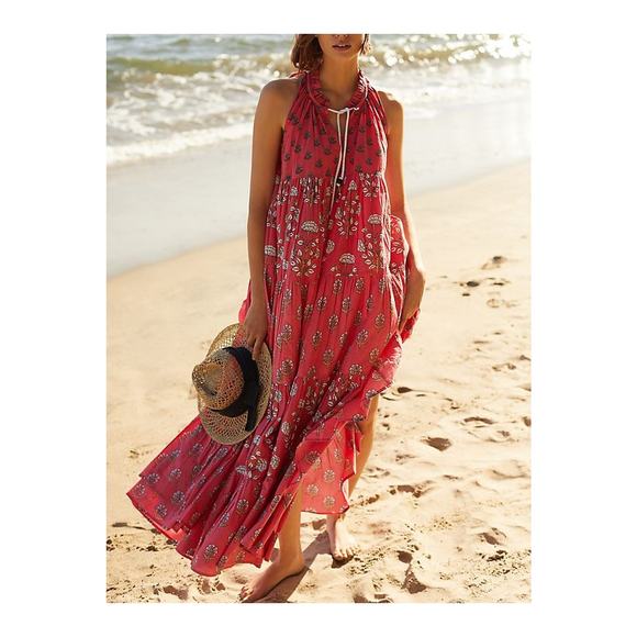 Ro's Garden 'Sofia' Red Maxi Dress Size M